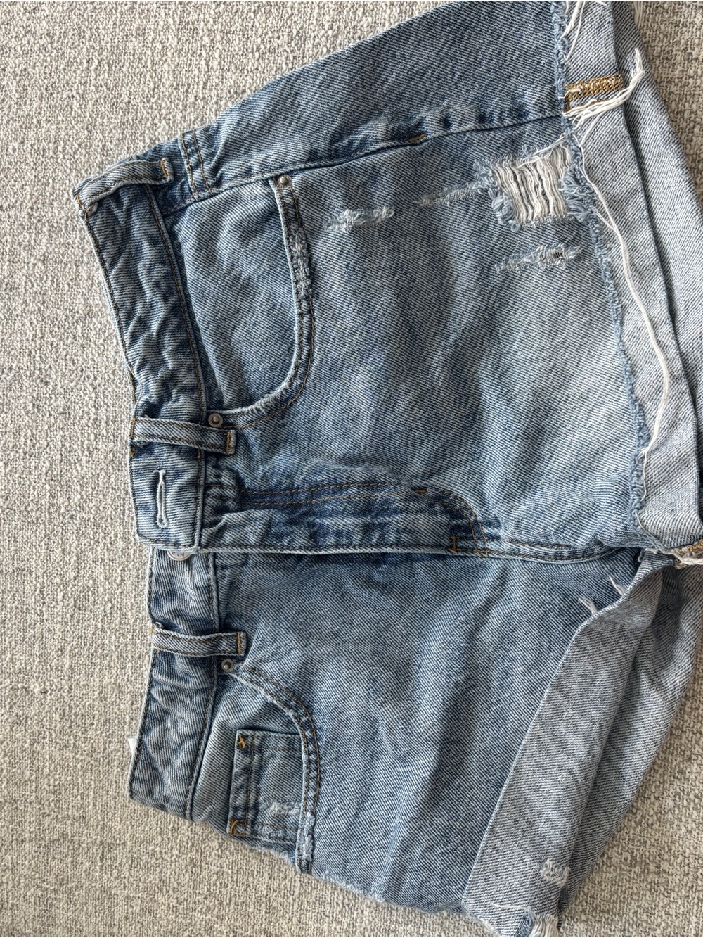 PacSun Light Blue Vintage Wash Denim Shorts - Picture 1 of 5